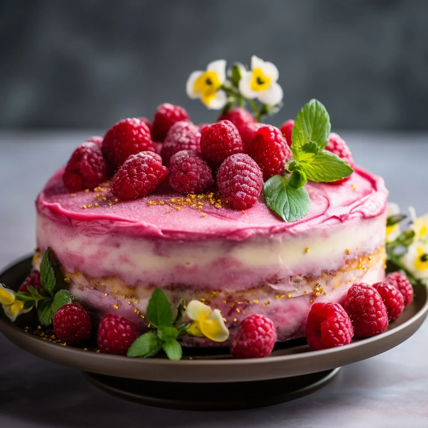 Freshly baked layered cake from the bakery at Sweet Chili Indian Kitchen & Bakery in northeast Edmonton